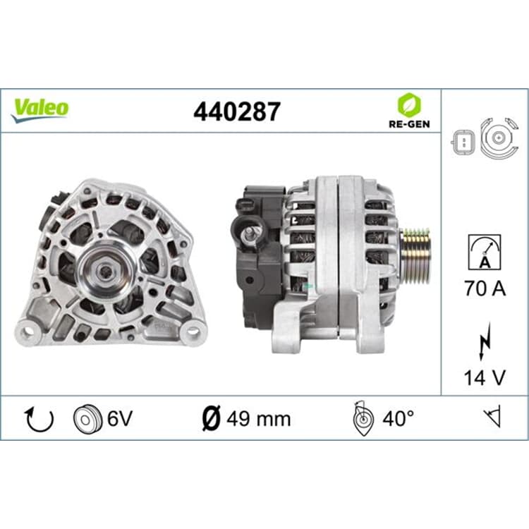 Valeo Lichtmaschine Citroen C2 C3 Peugeot 1007 206 207/207+ 307 Valeo Lichtmaschine Citroen C2 C3 Peugeot 1007 206 207/207+ 307 von VALEO