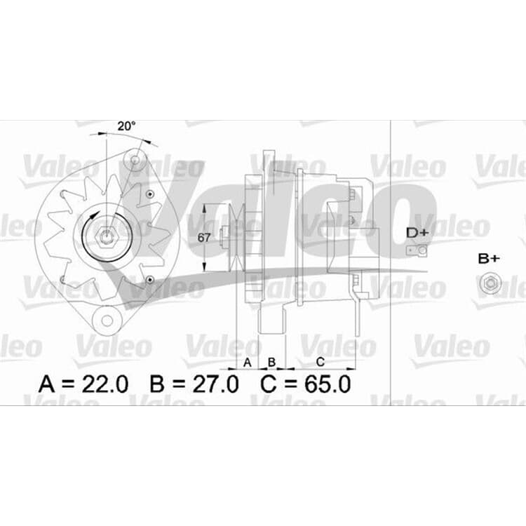 Valeo Lichtmaschine Citroen Fiat Peugeot Talbot von VALEO