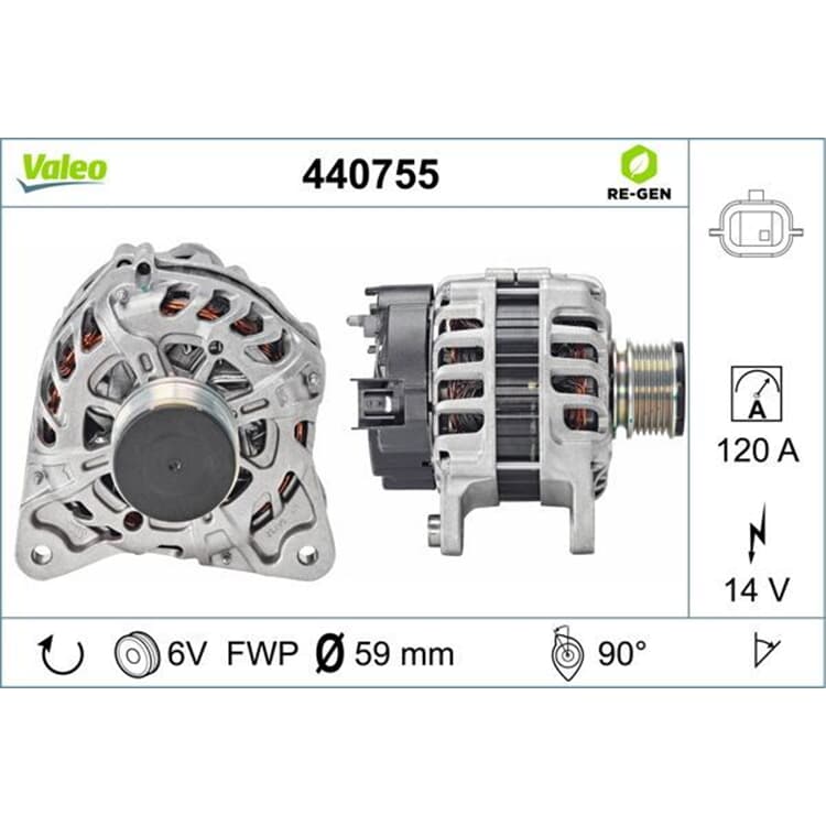 Valeo Lichtmaschine Dacia Renault von VALEO