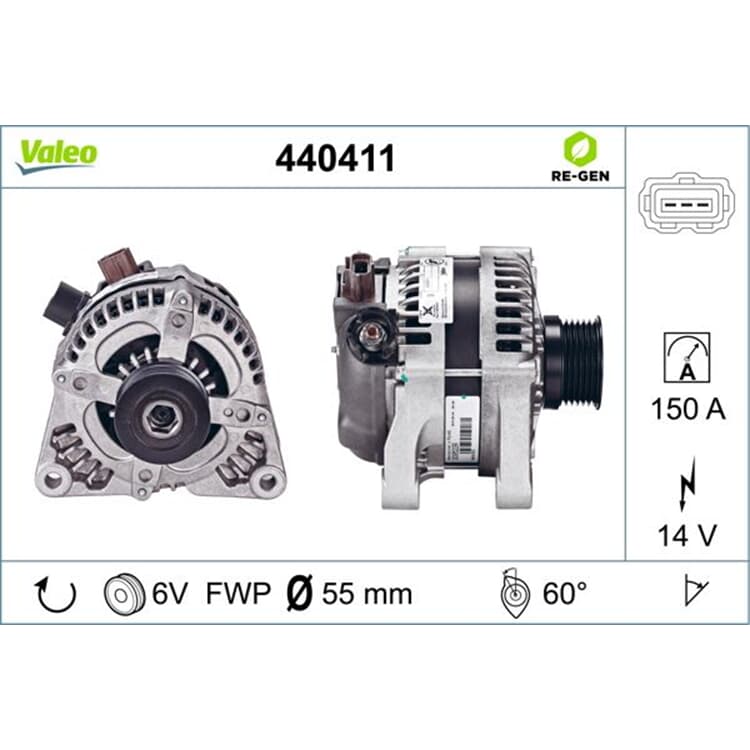 Valeo Lichtmaschine Ford Fiesta C-Max Focus C-Max Kuga Volvo C30 V50 Valeo Lichtmaschine Ford Fiesta C-Max Focus C-Max Kuga Volvo C30 V50 von VALEO