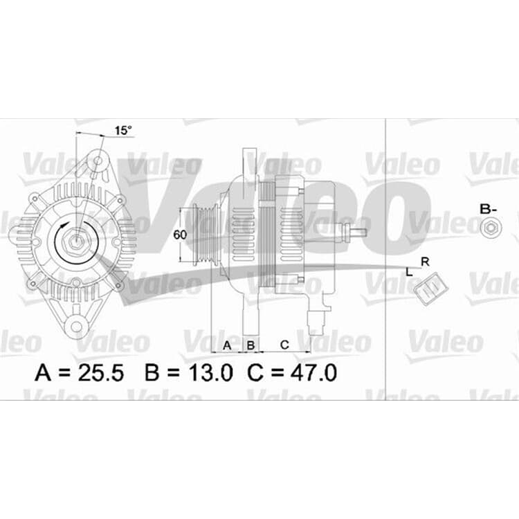 Valeo Lichtmaschine Hyundai Atos von VALEO