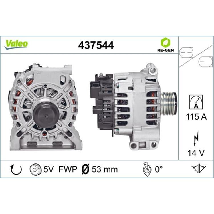 Valeo Lichtmaschine Mercedes A-Klasse B-Klasse von VALEO