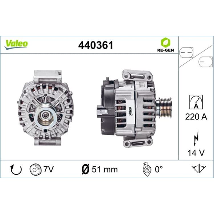 Valeo Lichtmaschine Mercedes Cls E-Klasse Gl-Klasse M-Klasse von VALEO