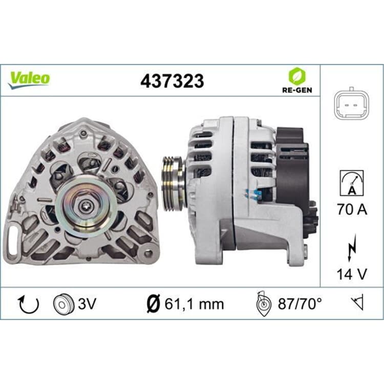 Valeo Lichtmaschine Nissan Kubistar Renault Clio Kangoo Thalia Twingo Valeo Lichtmaschine Nissan Kubistar Renault Clio Kangoo Thalia Twingo von VALEO