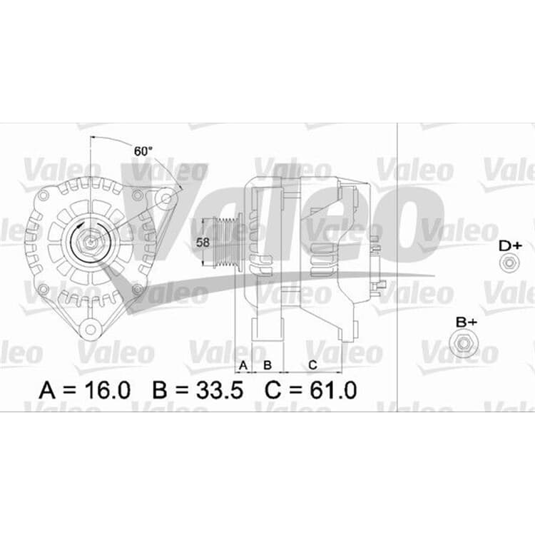 Valeo Lichtmaschine Opel Calibra Omega Vectra Saab 9000 Valeo Lichtmaschine Opel Calibra Omega Vectra Saab 9000 von VALEO