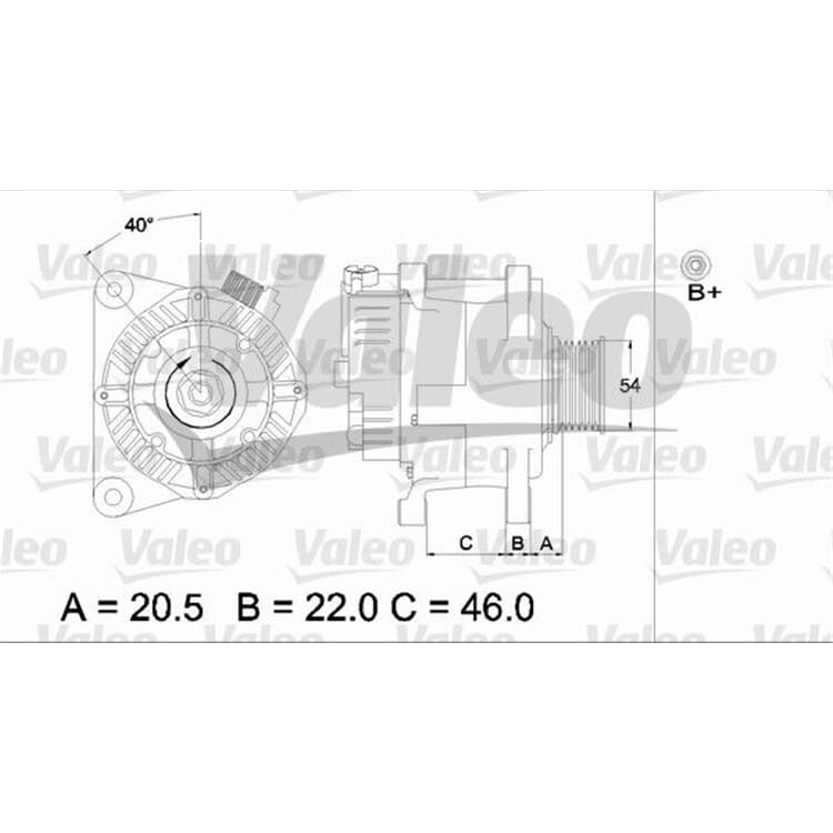 Valeo Lichtmaschine Peugeot 206 von VALEO