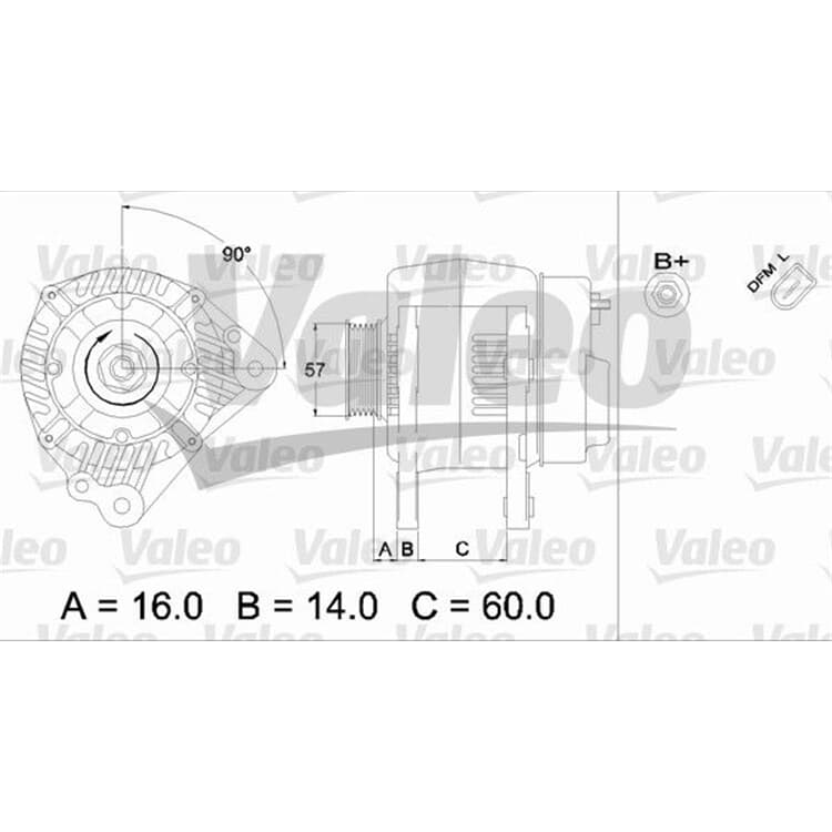 Valeo Lichtmaschine Seat Ibiza Skoda Fabia VW Polo von VALEO