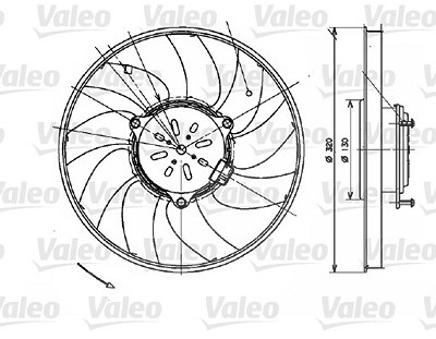 Valeo Lüfter, Motorkühlung [Hersteller-Nr. 696082] für Mercedes-Benz, VW von VALEO