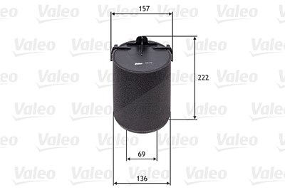 Valeo Luftfilter [Hersteller-Nr. 585742] für Audi, Seat, Skoda, VW von VALEO