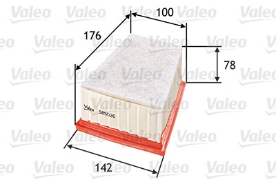 Valeo Luftfilter [Hersteller-Nr. 585026] für Dacia, Lada, Nissan, Opel, Renault, Vauxhall von VALEO