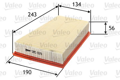 Valeo Luftfilter [Hersteller-Nr. 585029] für Renault von VALEO