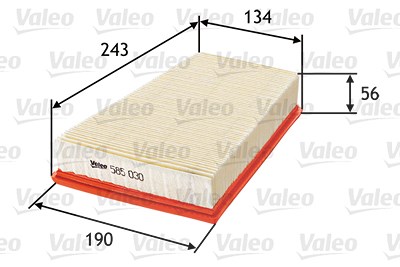 Valeo Luftfilter [Hersteller-Nr. 585030] für Renault von VALEO