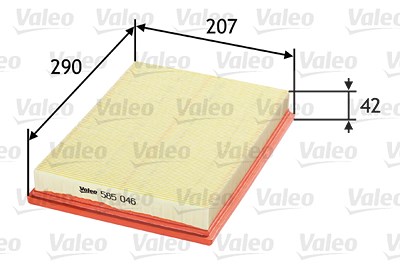 Valeo Luftfilter [Hersteller-Nr. 585046] für Opel von VALEO