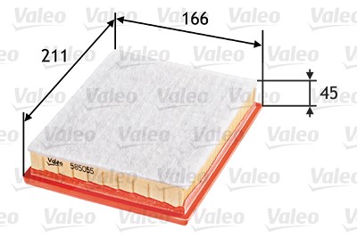 Valeo Luftfilter [Hersteller-Nr. 585055] für Opel, Vauxhall von VALEO