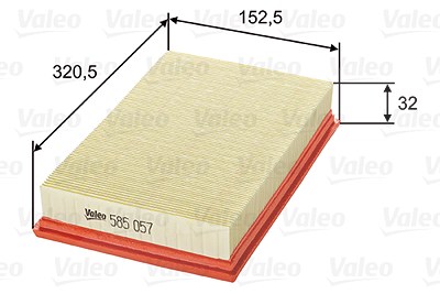 Valeo Luftfilter [Hersteller-Nr. 585057] für Ford, Ldv von VALEO