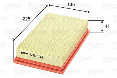Valeo Luftfilter [Hersteller-Nr. 585139] für Fiat von VALEO