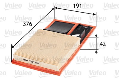 Valeo Luftfilter [Hersteller-Nr. 585154] für Seat, Skoda, VW von VALEO
