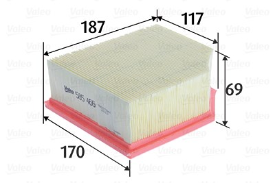 Valeo Luftfilter [Hersteller-Nr. 585466] für Citroën, Peugeot von VALEO