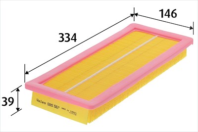 Valeo Luftfilter [Hersteller-Nr. 585567] für Citroën, Fiat, Peugeot von VALEO