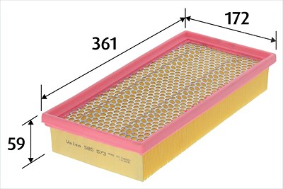 Valeo Luftfilter [Hersteller-Nr. 585573] für Daewoo, Ssangyong von VALEO