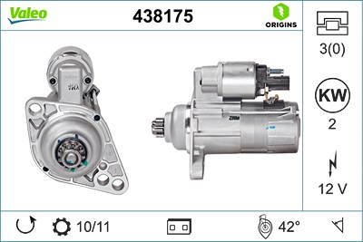 Valeo Starter [Hersteller-Nr. 438175] für Audi, Seat, Skoda, VW von VALEO