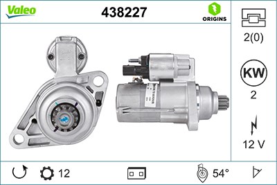 Valeo Starter [Hersteller-Nr. 438227] für Audi, Seat, Skoda, VW von VALEO