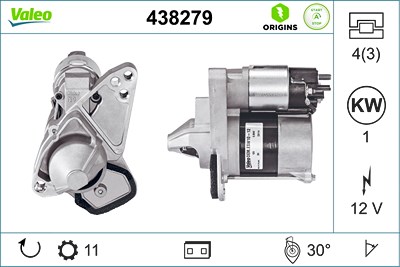 Valeo Starter [Hersteller-Nr. 438279] für Dacia, Nissan, Renault von VALEO