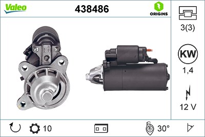 Valeo Starter [Hersteller-Nr. 438486] für Ford von VALEO