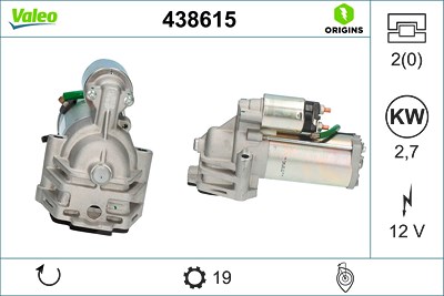 Valeo Starter [Hersteller-Nr. 438615] für Ford, Jaguar von VALEO
