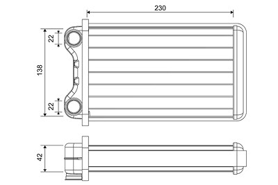 Valeo Wärmetauscher, Innenraumheizung [Hersteller-Nr. 812255] für Audi, Seat von VALEO