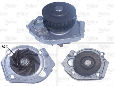 Valeo Wasserpumpe [Hersteller-Nr. 506967] für Abarth, Alfa Romeo, Chrysler, Dodge, Fiat, Ford, Jeep, Lancia, Opel, Vauxhall von VALEO