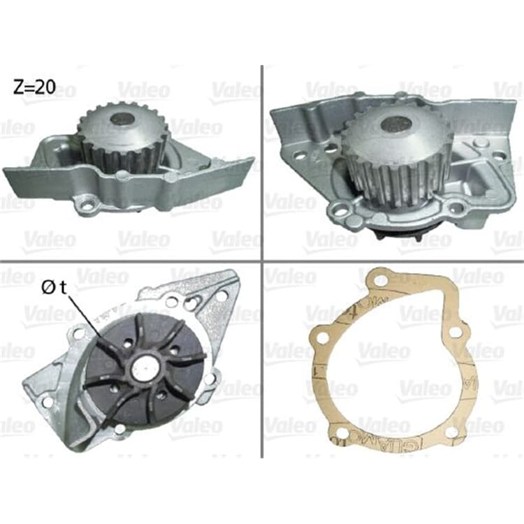 Valeo Wasserpumpe Citroen Fiat Hyundai Lada Peugeot Rover Suzuki Valeo Wasserpumpe Citroen Fiat Hyundai Lada Peugeot Rover Suzuki von VALEO