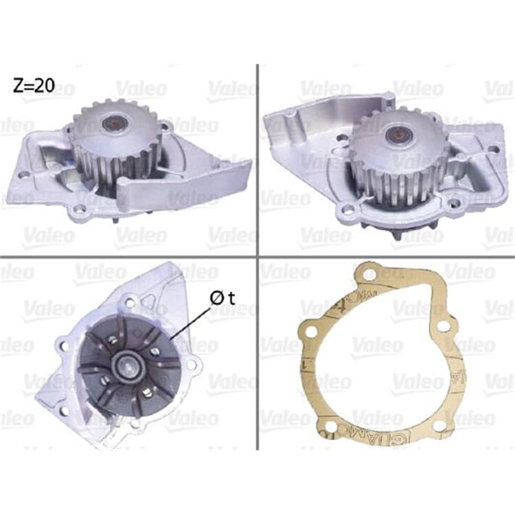 Valeo Wasserpumpe Citroen Fiat Lancia Peugeot Suzuki Toyota Valeo Wasserpumpe Citroen Fiat Lancia Peugeot Suzuki Toyota von VALEO