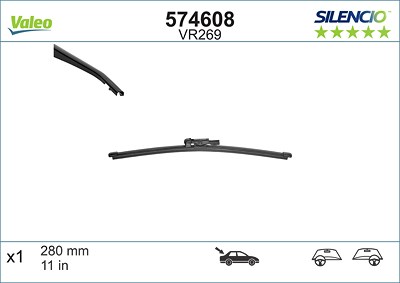 Valeo Wischblatt [Hersteller-Nr. 574608] für BMW, Infiniti, Mercedes-Benz, Mini von VALEO