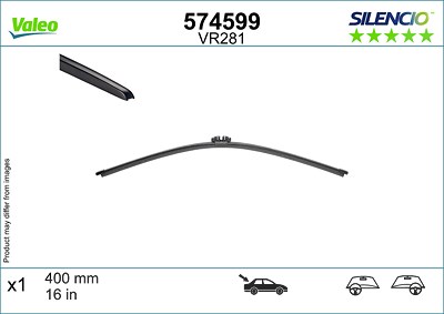 Valeo Wischblatt [Hersteller-Nr. 574599] für BMW, Citroën, Opel, Vauxhall, Volvo von VALEO