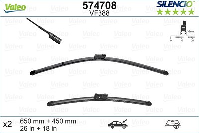 Valeo Wischblatt [Hersteller-Nr. 574708] für Alfa Romeo, Audi, Cupra, Nio, Seat, Skoda, VW von VALEO
