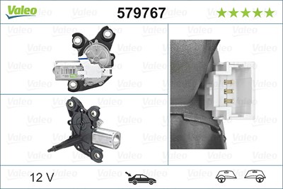 Valeo Wischermotor [Hersteller-Nr. 579767] für Citroën, Opel, Peugeot, Vauxhall von VALEO