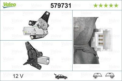 Valeo Wischermotor [Hersteller-Nr. 579731] für Nissan, Opel, Renault, Vauxhall von VALEO