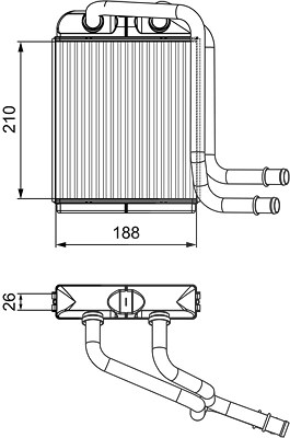 Valeo Wärmetauscher, Innenraumheizung [Hersteller-Nr. 811524] für VW von VALEO