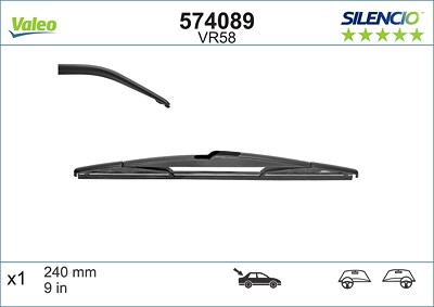 Valeo Wischblatt [Hersteller-Nr. 574089] für Ds, Nissan, Opel, Peugeot, Renault, Smart von VALEO