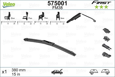 Valeo Wischblatt [Hersteller-Nr. 575001] für Audi, Fiat, Ford, Hyundai, Jeep, Lancia, Nissan, VW von VALEO