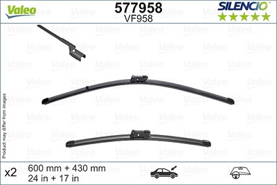 Valeo Wischblatt [Hersteller-Nr. 577958] für Citroën, Fiat, Opel, Peugeot, Toyota von VALEO