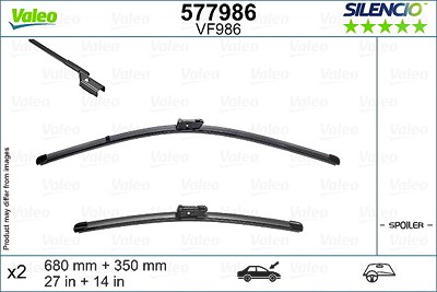 Valeo Wischblatt [Hersteller-Nr. 577986] für Hyundai, Mitsubishi, Opel, Renault, Vauxhall von VALEO
