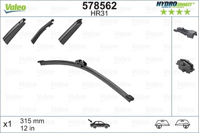 Valeo Wischblatt [Hersteller-Nr. 578562] für Audi, BMW, Land Rover, Mercedes-Benz, Nissan, Renault, Seat von VALEO