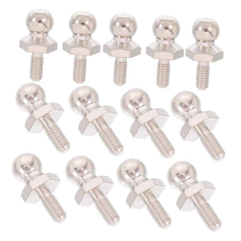 VALICLUD 14 Stück Trolley-Set Rodendkugel Rc -stangen Rc Autostange Geschwindigkeitsteileersatz Circuit Racing Accessoires Substitution Der Rennausrüstung Rc -Autos Teile Silver Metall von VALICLUD