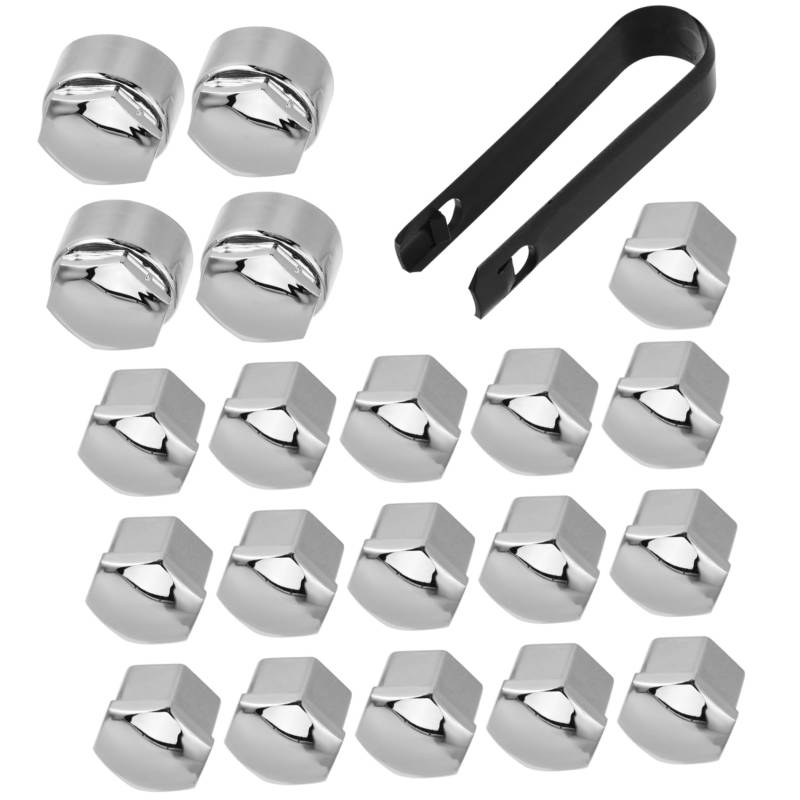 VALICLUD 1Satz Diebstahl Radmuttern Abdeckkappen für Elegante Schutzkappen für Radschrauben Silberne mit Diebstahlschutz und Schwarzem Clip Hochwertige von VALICLUD