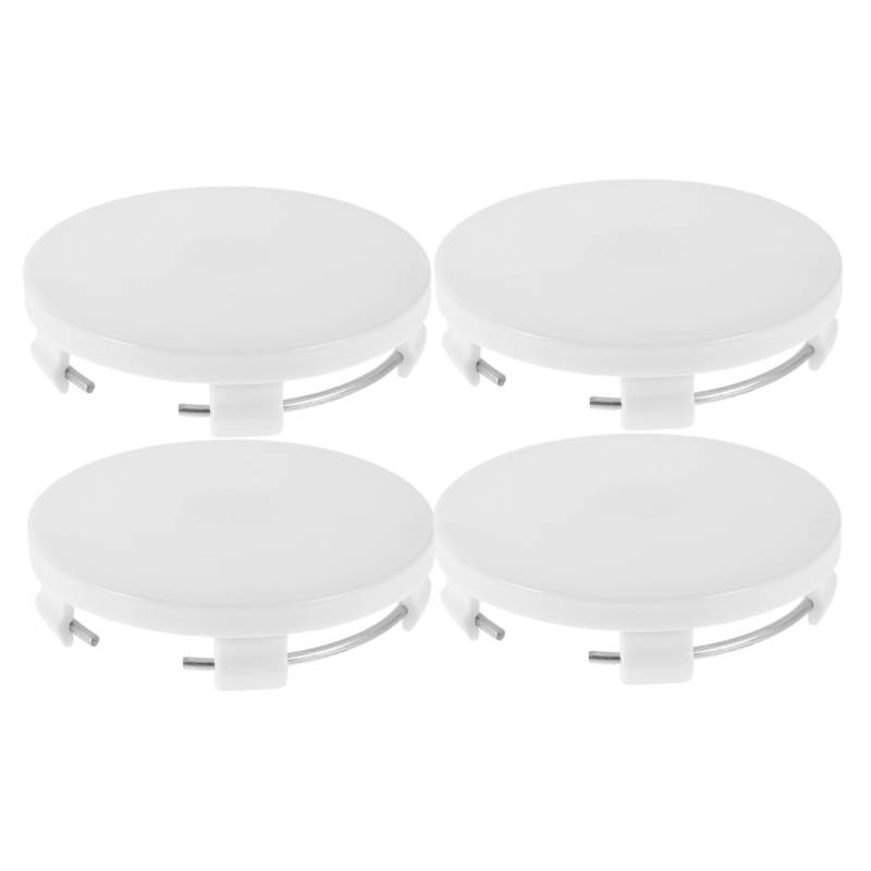 VALICLUD 4 Stück Auto-nabenkappe Autonabenabdeckungen Schutzabdeckung Radkappe Radkappe Rim Hub Accessoires Rim -hub -hub -abdeckungen Radnabenabdeckung Rim Hub Center Deckt Ab Plastik Weiß von VALICLUD
