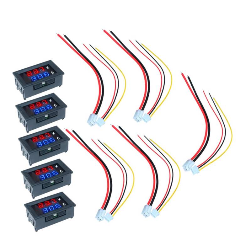 VALICLUD 5Stücke Digitales Voltmeter Amperemeter Dc Spannungsmesser Für Auto Elektrofahrzeuge Spannungsbereich Integrierter Verpolungsschutz Und Kalibrierbares von VALICLUD