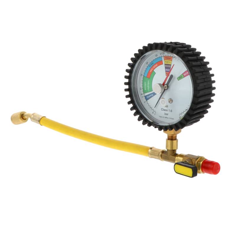 VALICLUD Checkliste Manometer Wasser Werkzeuge zum Aufladen von Stickstoff klimagerät für zuhause Manometer der Klimaanlage Stickstoff-Manometer Luft Regler Prüfer Druckanzeige Messing von VALICLUD