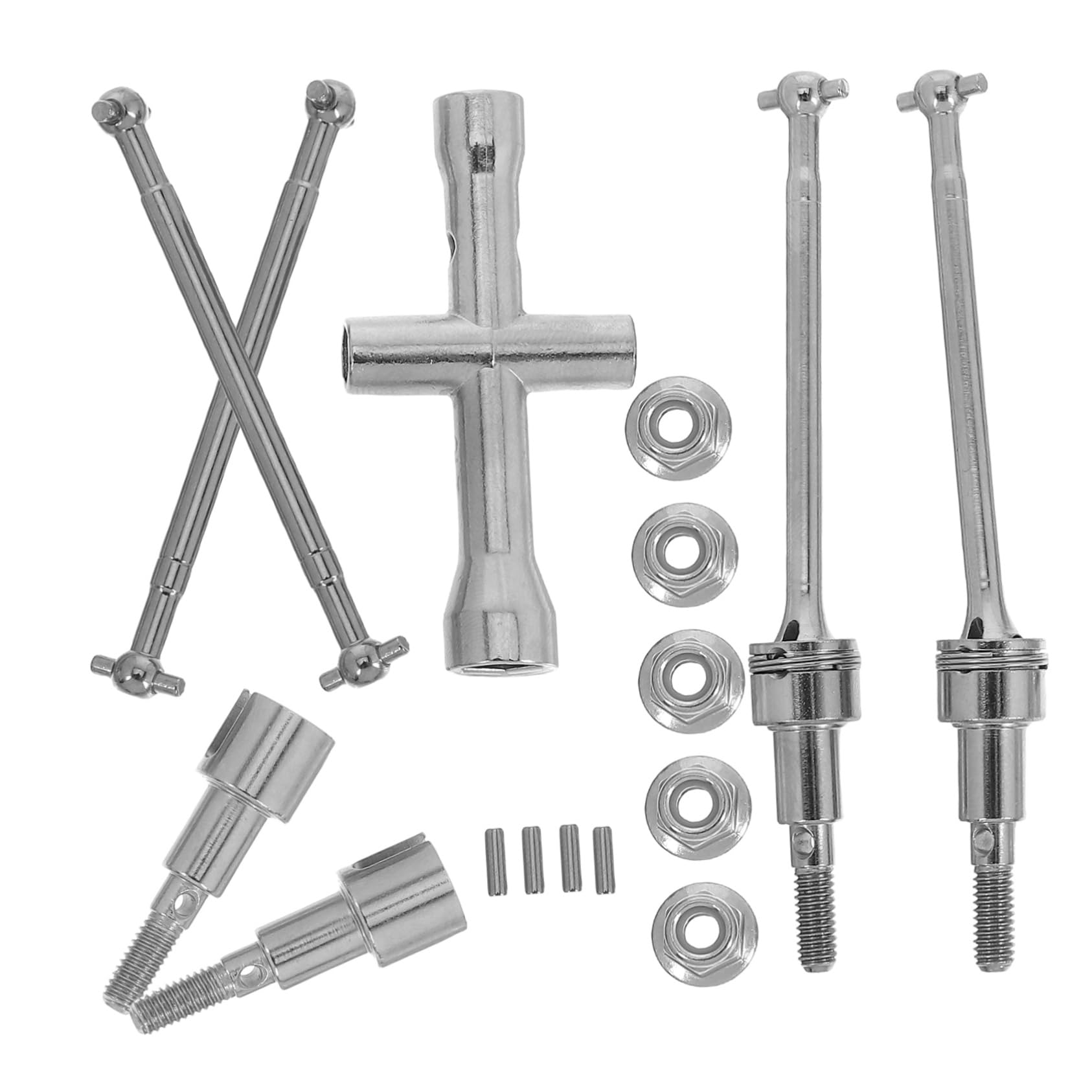 VALICLUD Zubehör für RC-Autos Autozubehörteile Antriebswelle aus Metall Walker-Teile fahren Ersatzradbaugruppe Auto Teil Silver VALICLUD Zubehör für RC-Autos Autozubehörteile Antriebswelle aus Metall Walker-Teile fahren Ersatzradbaugruppe Auto Teil Silver von VALICLUD